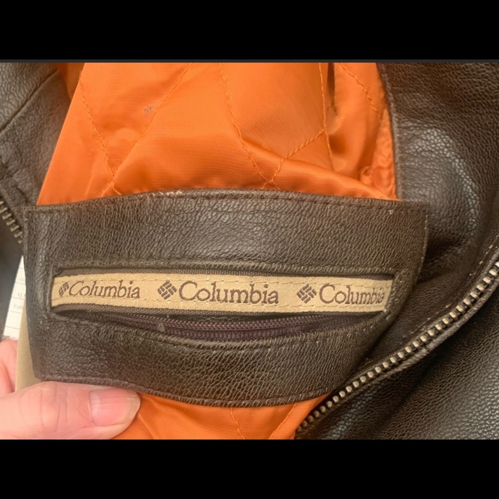COLUMBIA Vintage Leather Moto Motorcycle Jacket - Picture 11 of 12